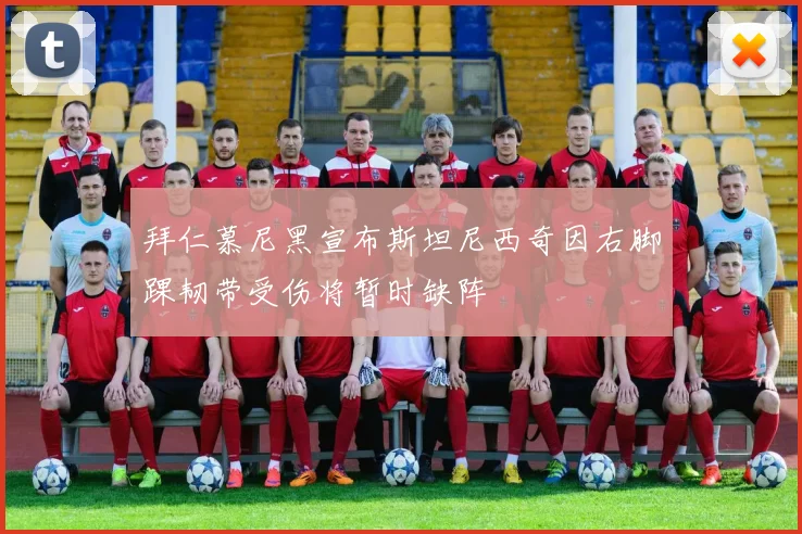 拜仁慕尼黑宣布斯坦尼西奇因右脚踝韧带受伤将暂时缺阵